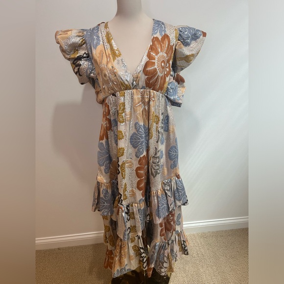 Ulla Johnson Fontaine Midi Dress in Ocean Jasper - Picture 8 of 11